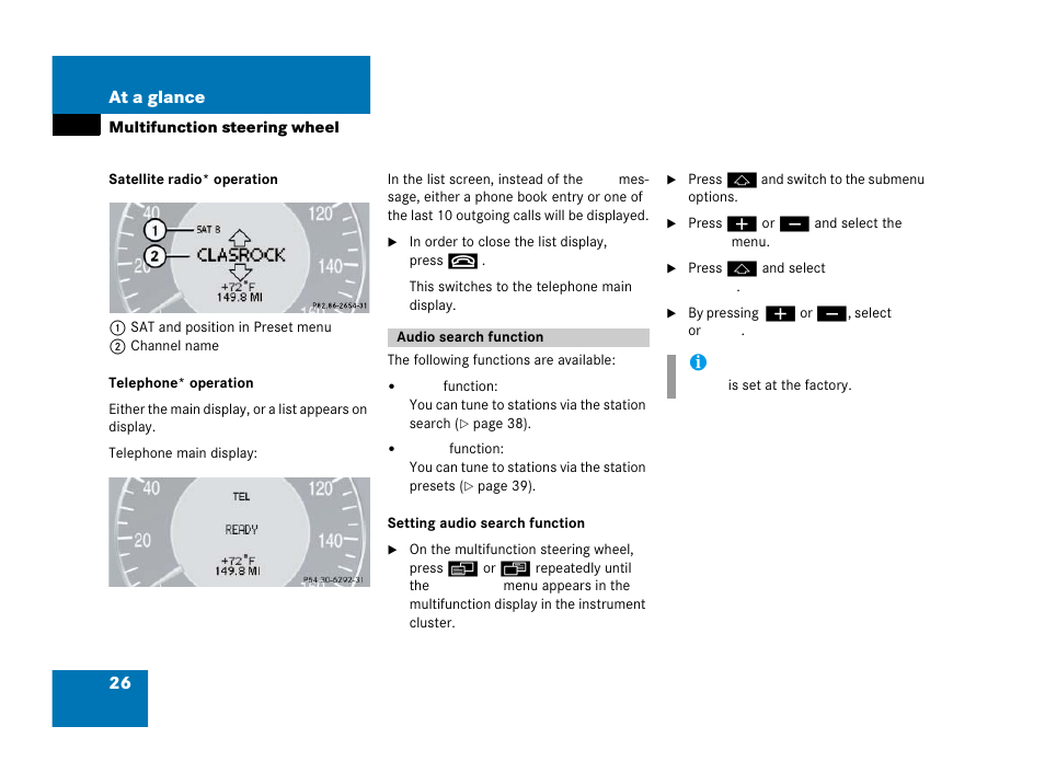 Audio search function | Mercedes-Benz E-Wagon 2007 COMAND Manual User Manual | Page 27 / 187