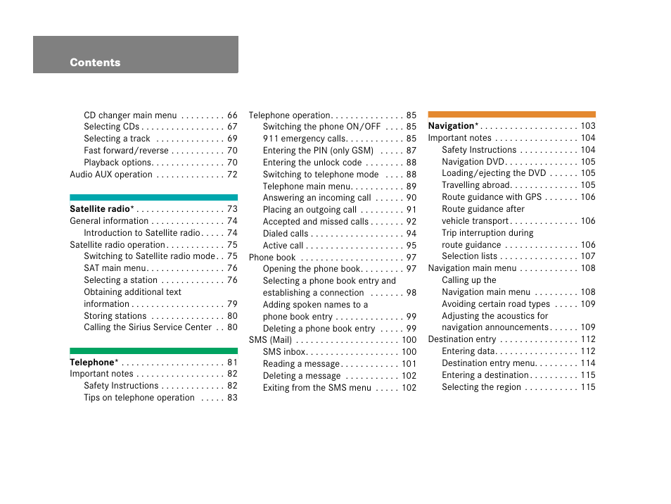 Mercedes-Benz E-Wagon 2007 COMAND Manual User Manual | Page 5 / 187