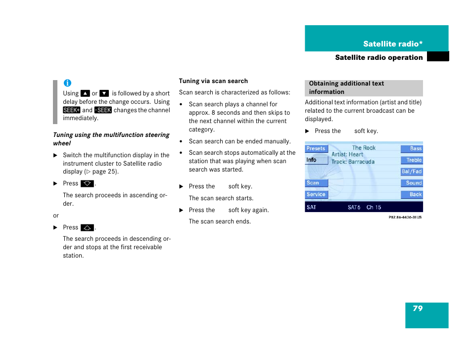 Obtaining additional text information, Search | Mercedes-Benz E-Wagon 2007 COMAND Manual User Manual | Page 80 / 187