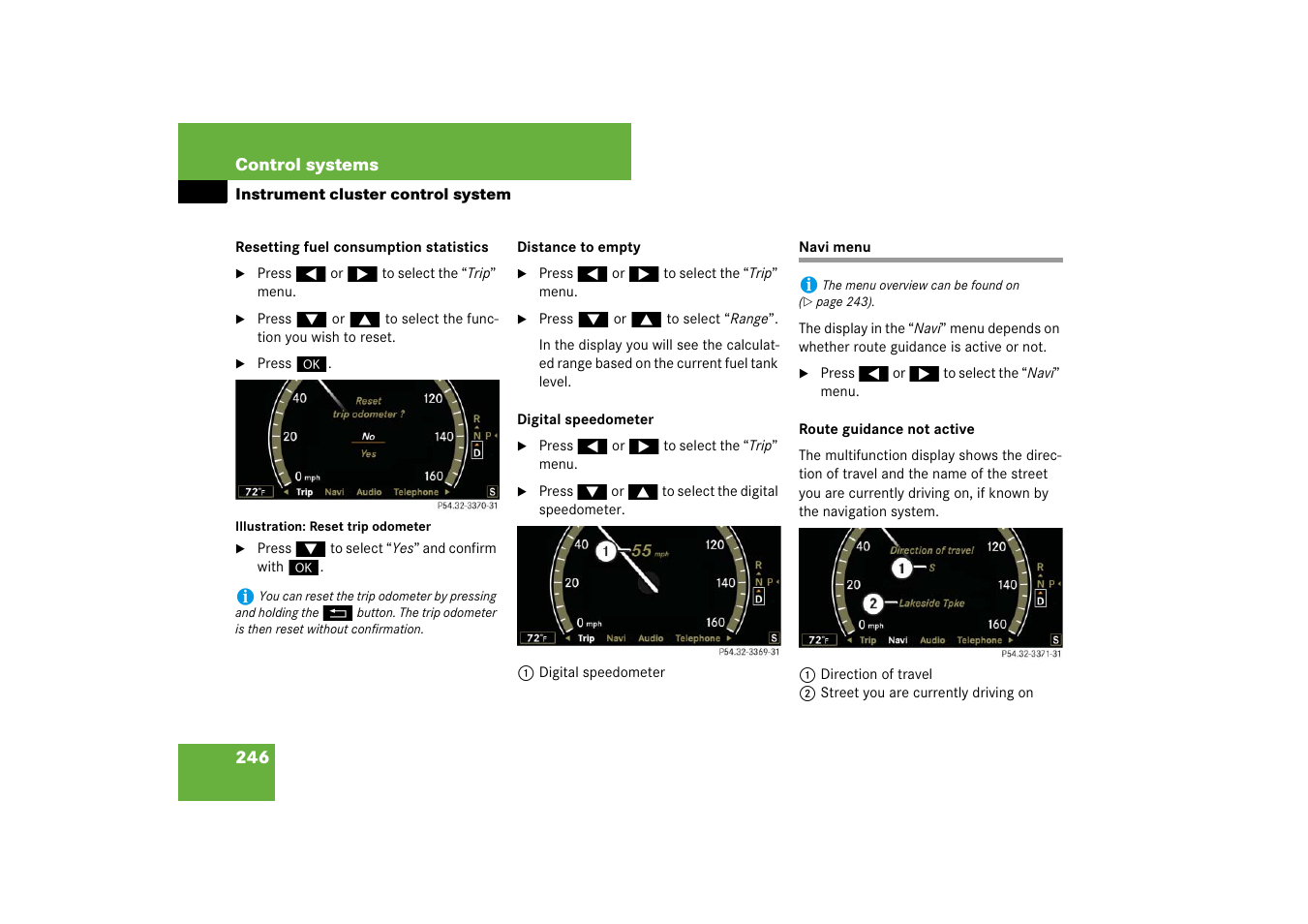 Navi menu | Mercedes-Benz S-Class 2007 User Manual | Page 247 / 705