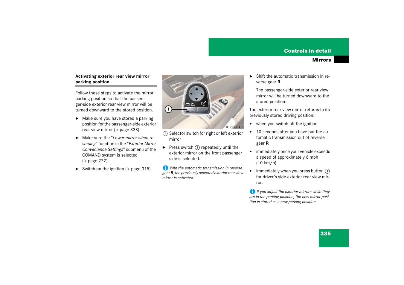 Mercedes-Benz S-Class 2007 User Manual | Page 336 / 705