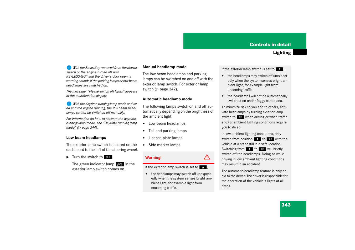 Mercedes-Benz S-Class 2007 User Manual | Page 344 / 705