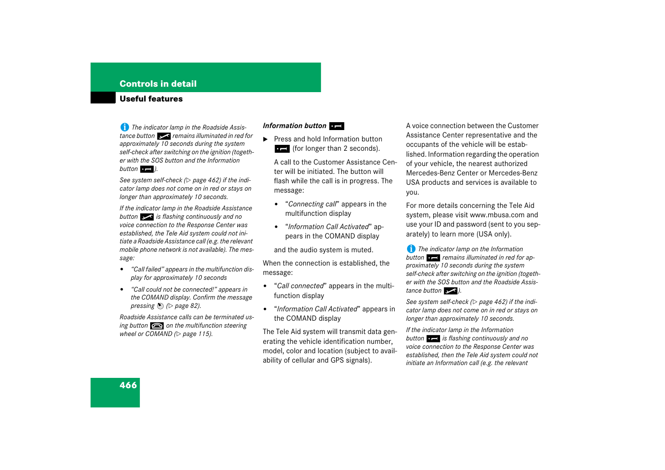 Mercedes-Benz S-Class 2007 User Manual | Page 467 / 705