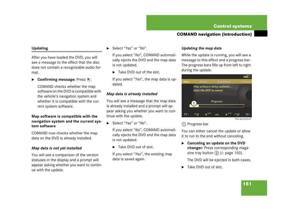 97710: u5_ueberschrift5: update, Updating | Mercedes-Benz CL-Class 2007 User Manual | Page 152 / 723