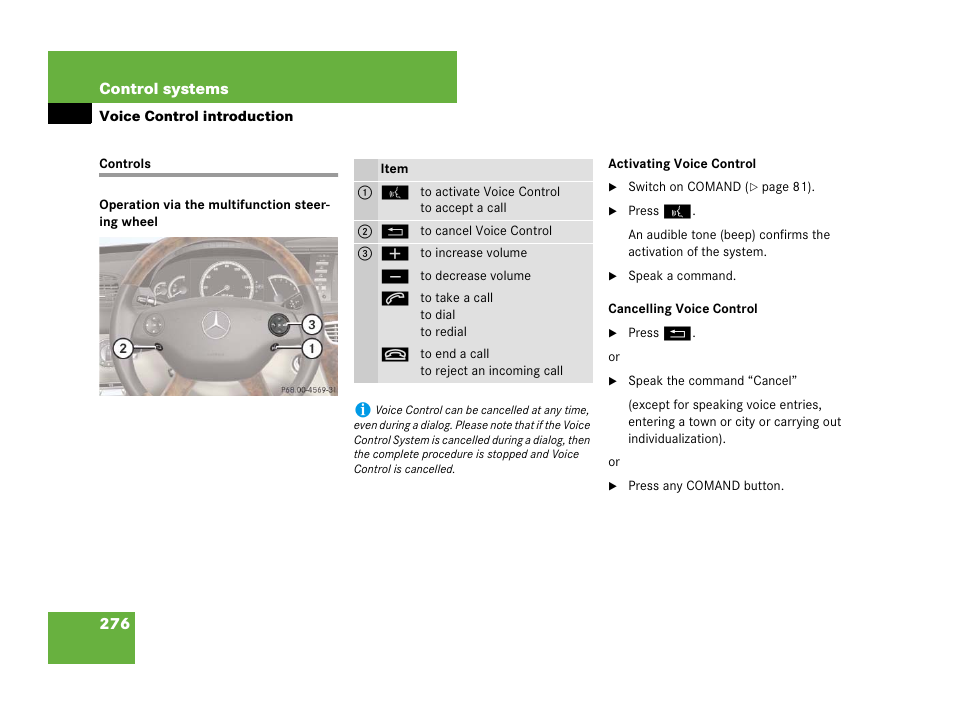 Controls | Mercedes-Benz CL-Class 2007 User Manual | Page 277 / 723