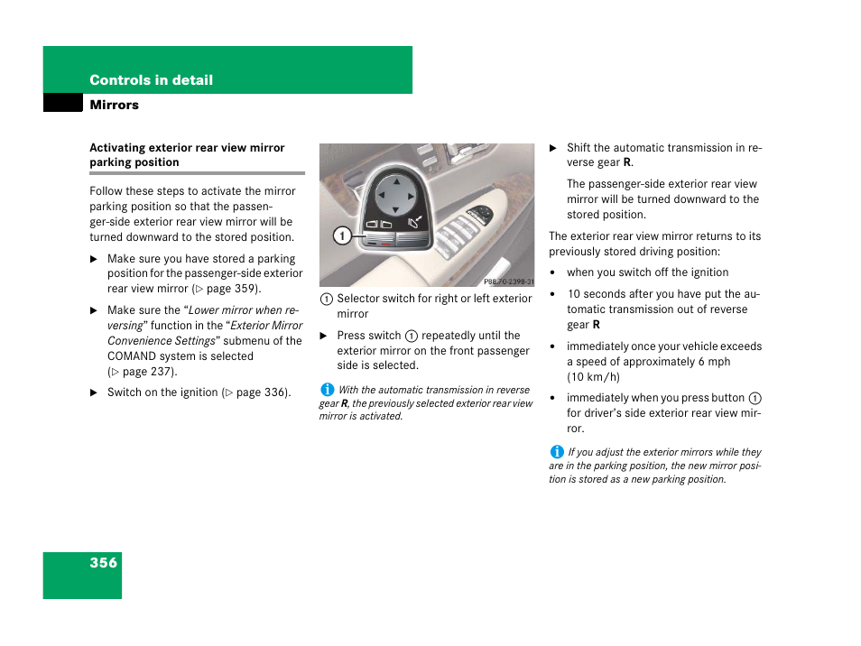 Mercedes-Benz CL-Class 2007 User Manual | Page 357 / 723