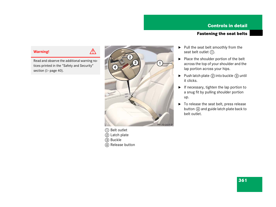 Mercedes-Benz CL-Class 2007 User Manual | Page 362 / 723