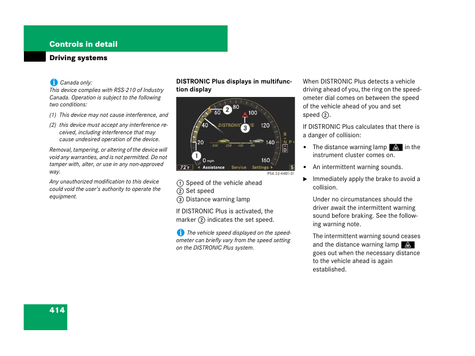 Mercedes-Benz CL-Class 2007 User Manual | Page 415 / 723
