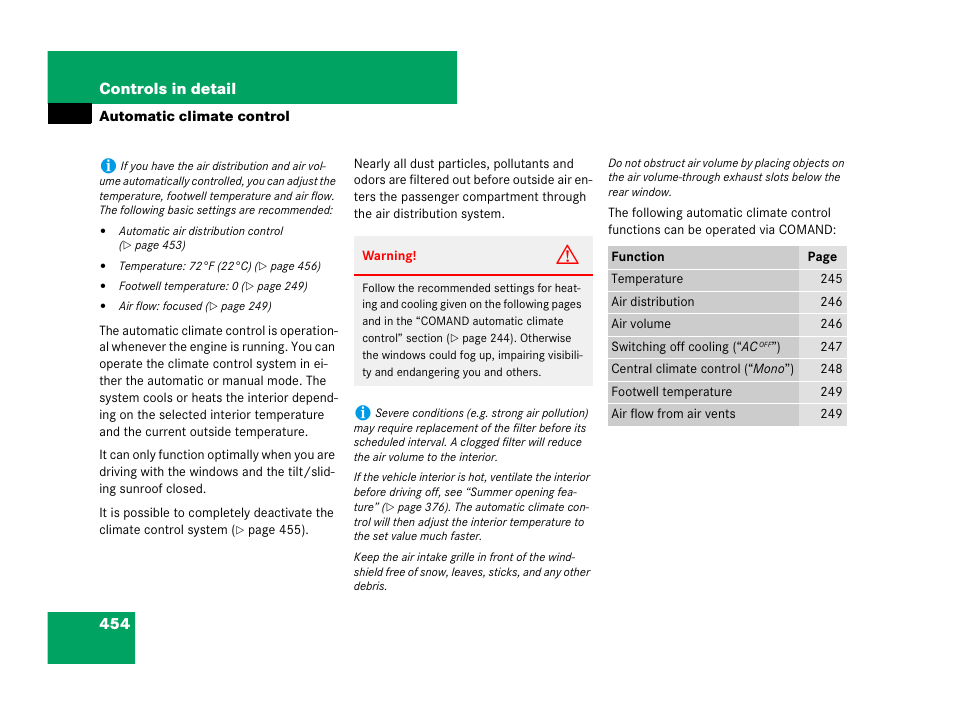 454 controls in detail | Mercedes-Benz CL-Class 2007 User Manual | Page 455 / 723