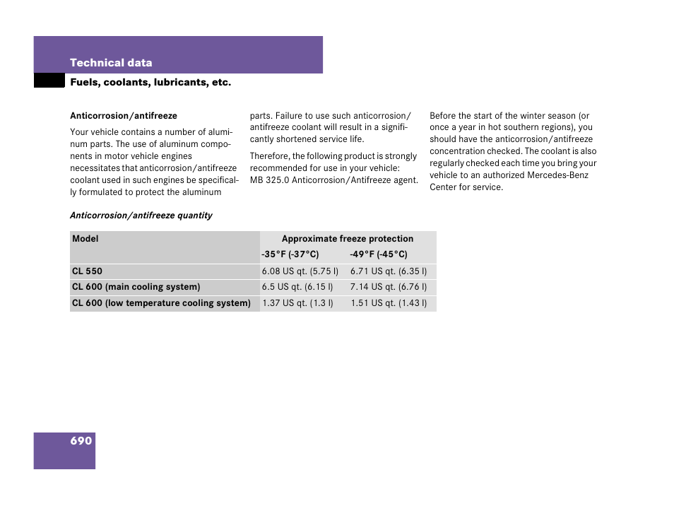 Mercedes-Benz CL-Class 2007 User Manual | Page 693 / 723