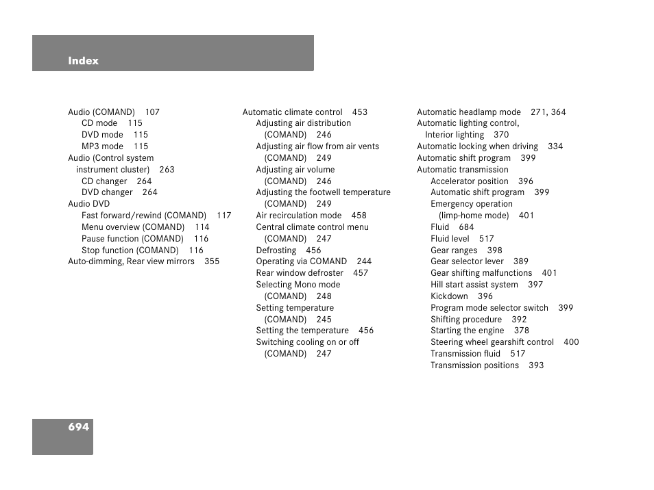 Mercedes-Benz CL-Class 2007 User Manual | Page 697 / 723