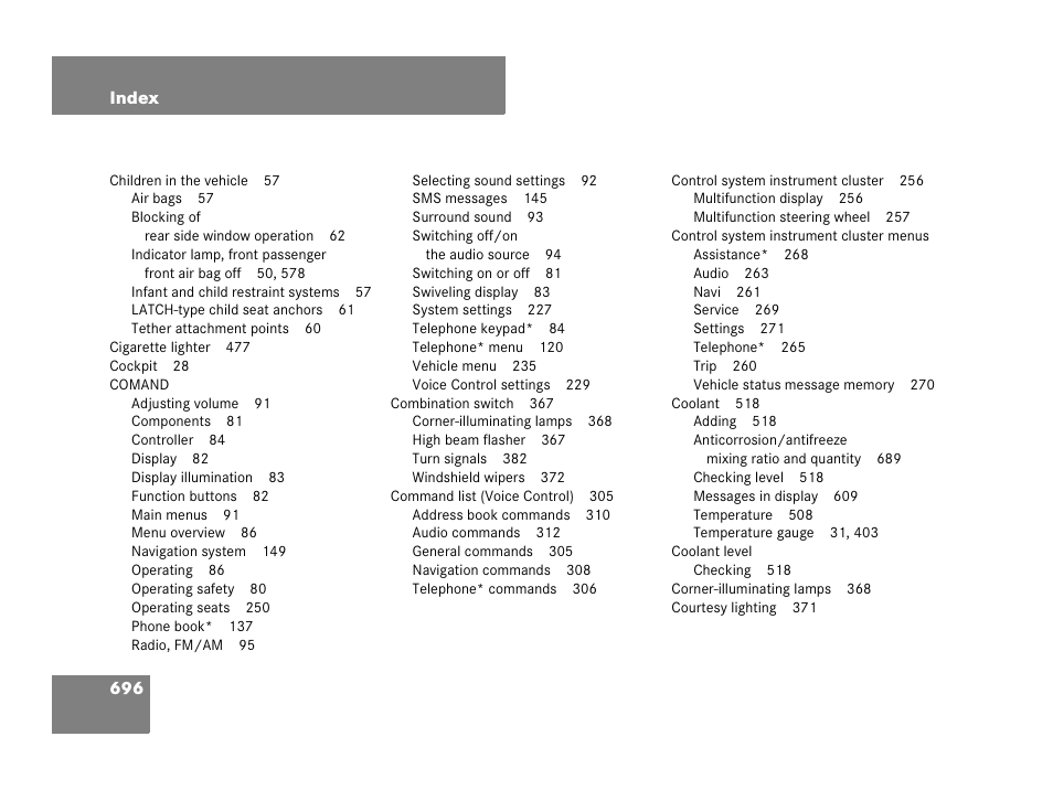Mercedes-Benz CL-Class 2007 User Manual | Page 699 / 723