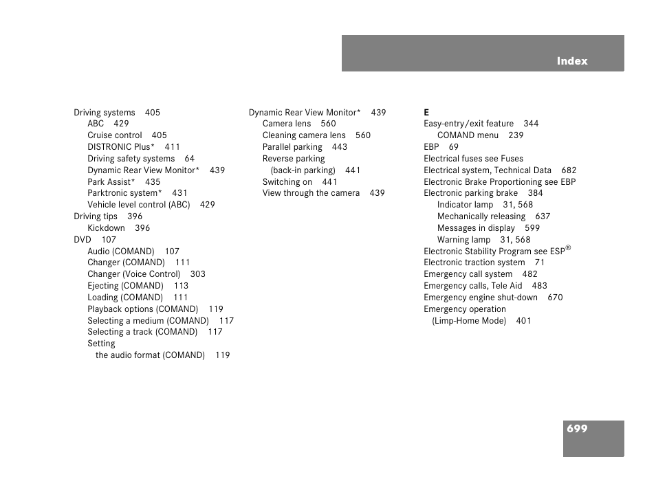 Mercedes-Benz CL-Class 2007 User Manual | Page 702 / 723