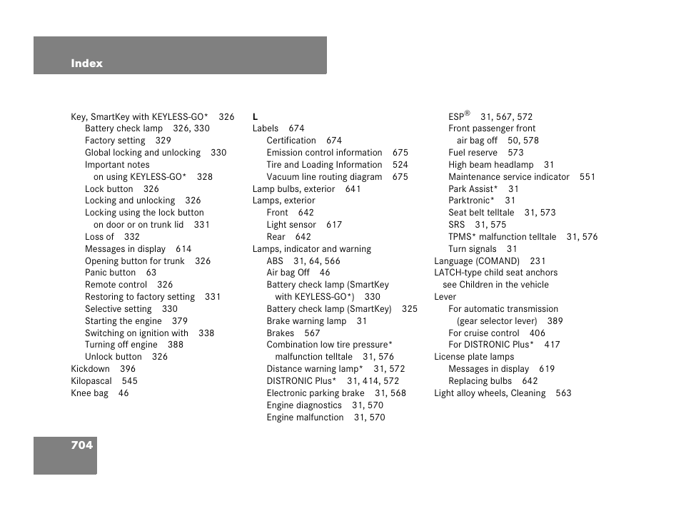 Mercedes-Benz CL-Class 2007 User Manual | Page 707 / 723