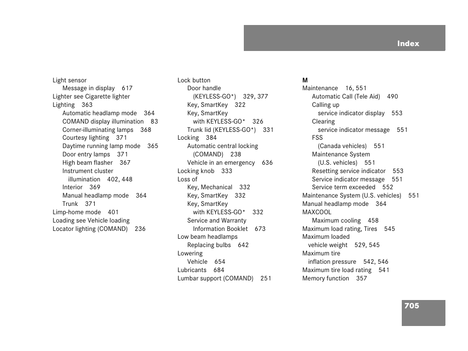 Mercedes-Benz CL-Class 2007 User Manual | Page 708 / 723
