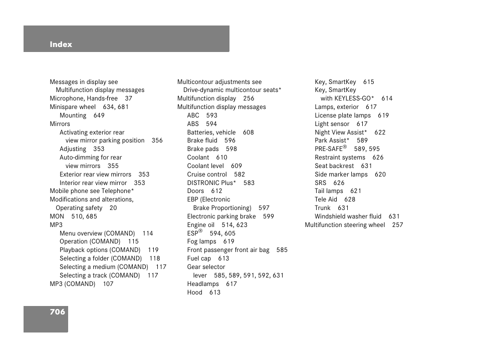 Mercedes-Benz CL-Class 2007 User Manual | Page 709 / 723