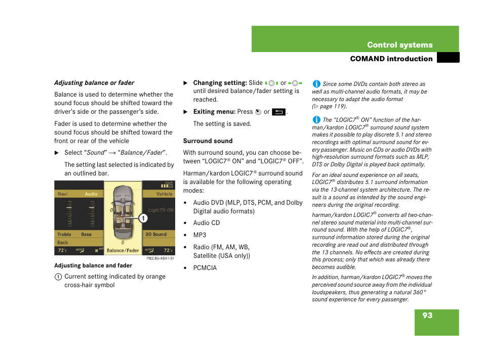 93 control systems | Mercedes-Benz CL-Class 2007 User Manual | Page 94 / 723