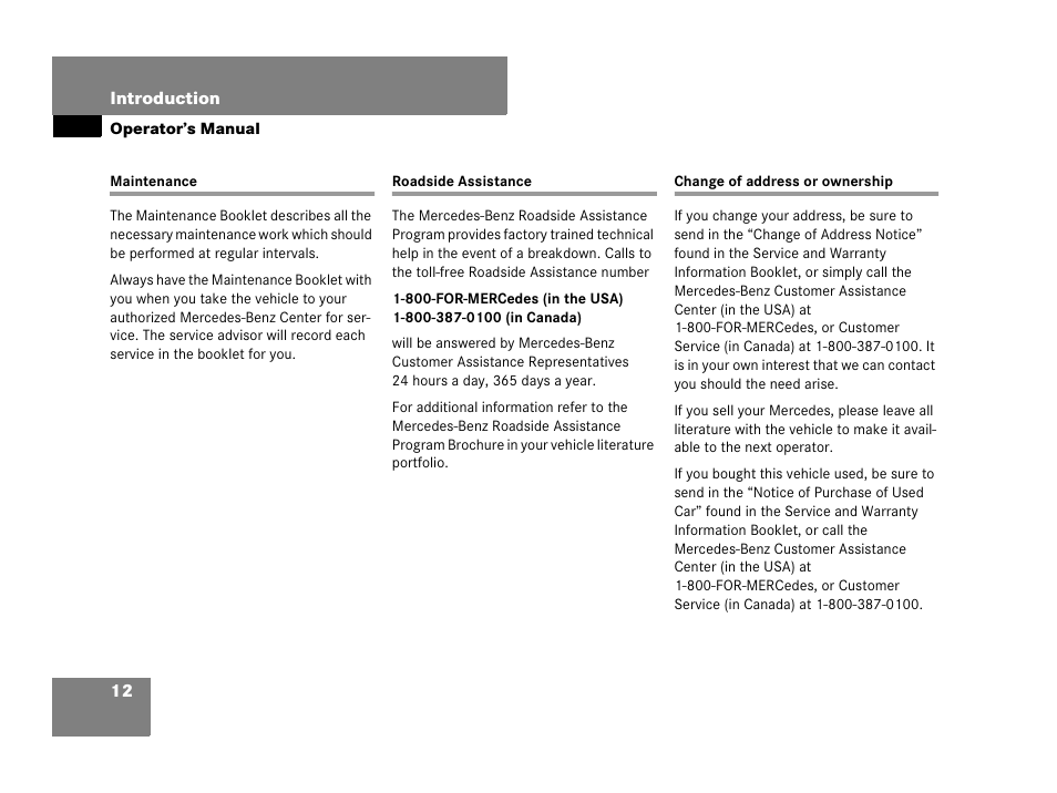 Mercedes-Benz CLK-Class 2007 Owners Manual User Manual | Page 13 / 505