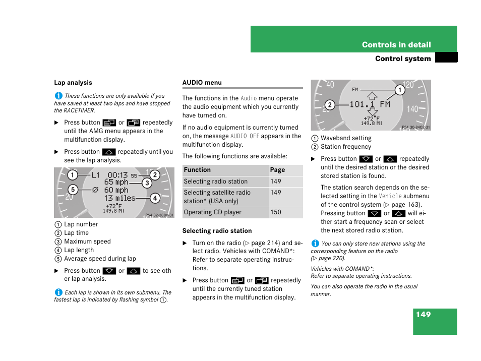 Audio menu | Mercedes-Benz CLK-Class 2007 Owners Manual User Manual | Page 150 / 505