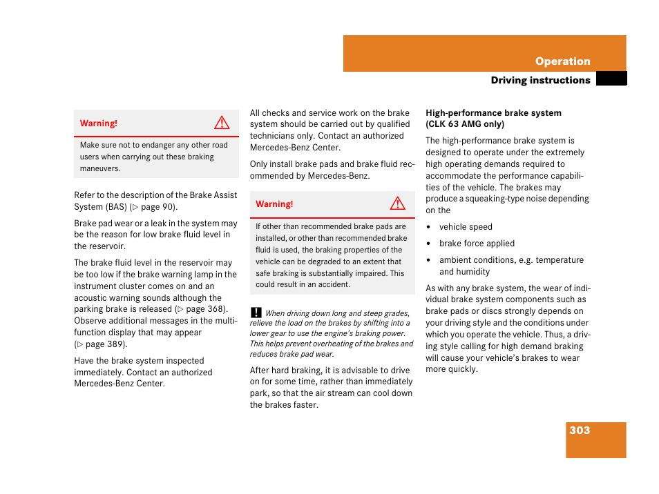 Mercedes-Benz CLK-Class 2007 Owners Manual User Manual | Page 304 / 505