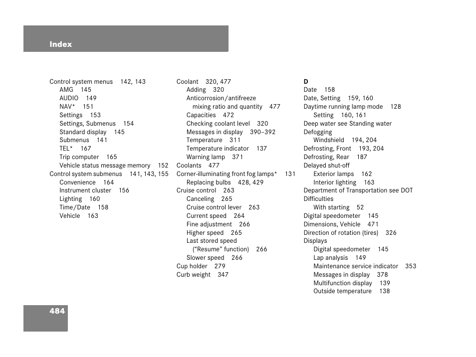 Mercedes-Benz CLK-Class 2007 Owners Manual User Manual | Page 485 / 505