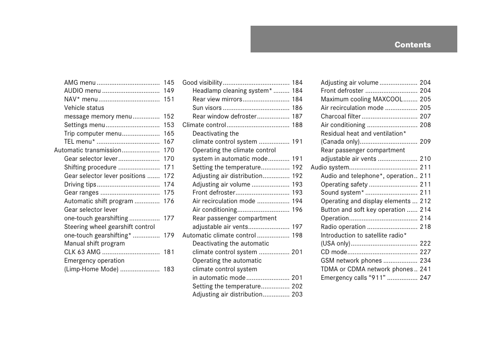 Mercedes-Benz CLK-Class 2007 Owners Manual User Manual | Page 6 / 505