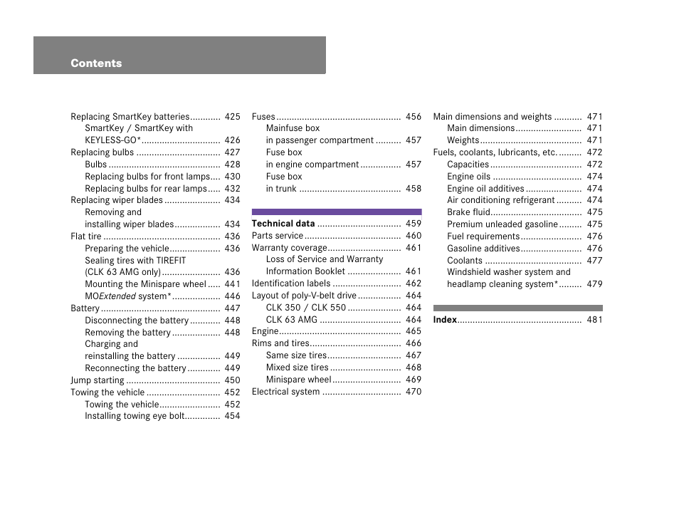 Mercedes-Benz CLK-Class 2007 Owners Manual User Manual | Page 9 / 505