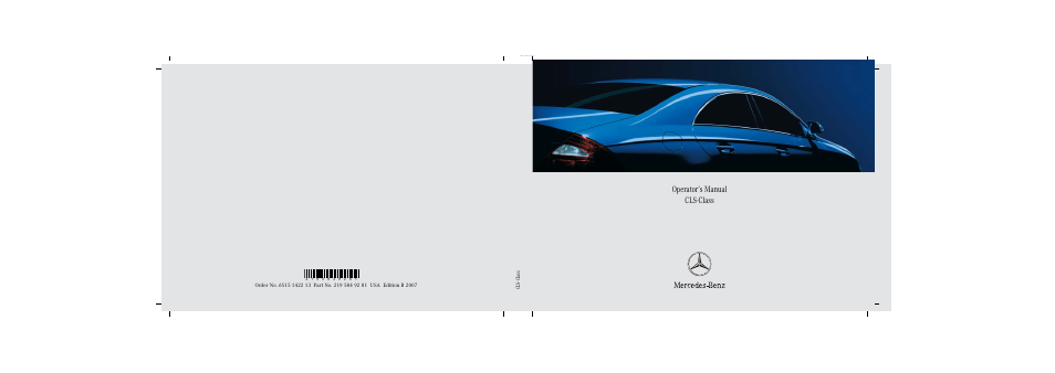 Mercedes-Benz CLS-Class 2007 Owners Manual User Manual | 481 pages