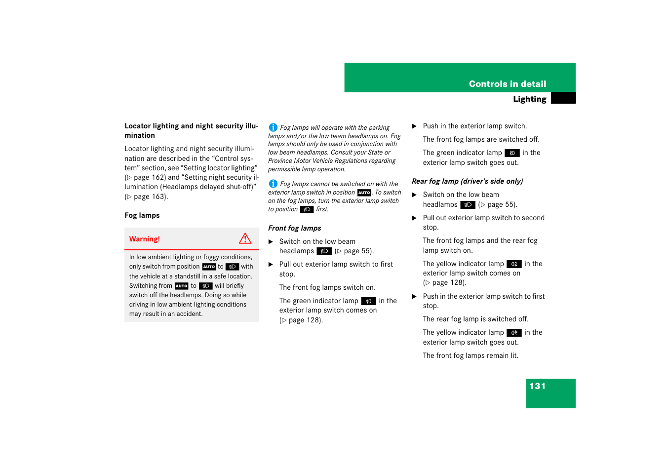 Mercedes-Benz CLS-Class 2007 Owners Manual User Manual | Page 132 / 481