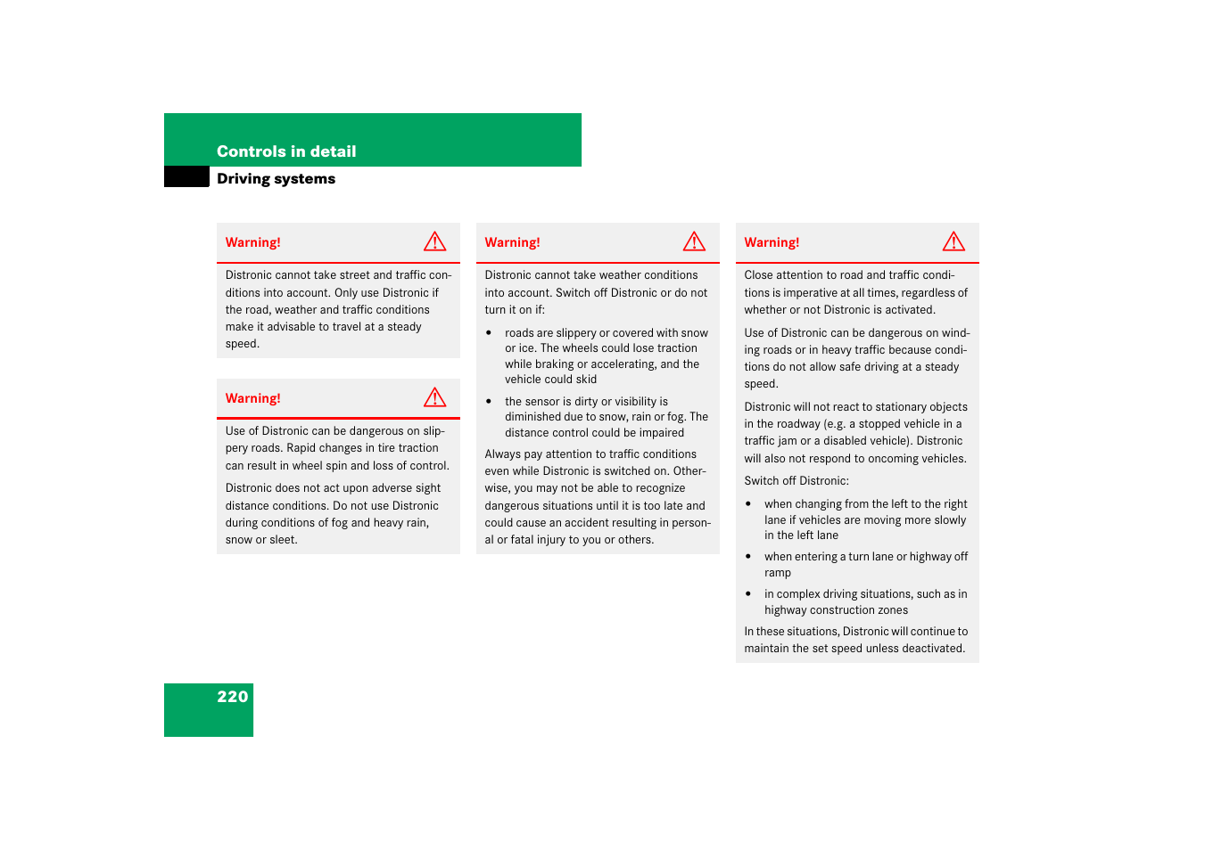 Mercedes-Benz CLS-Class 2007 Owners Manual User Manual | Page 221 / 481