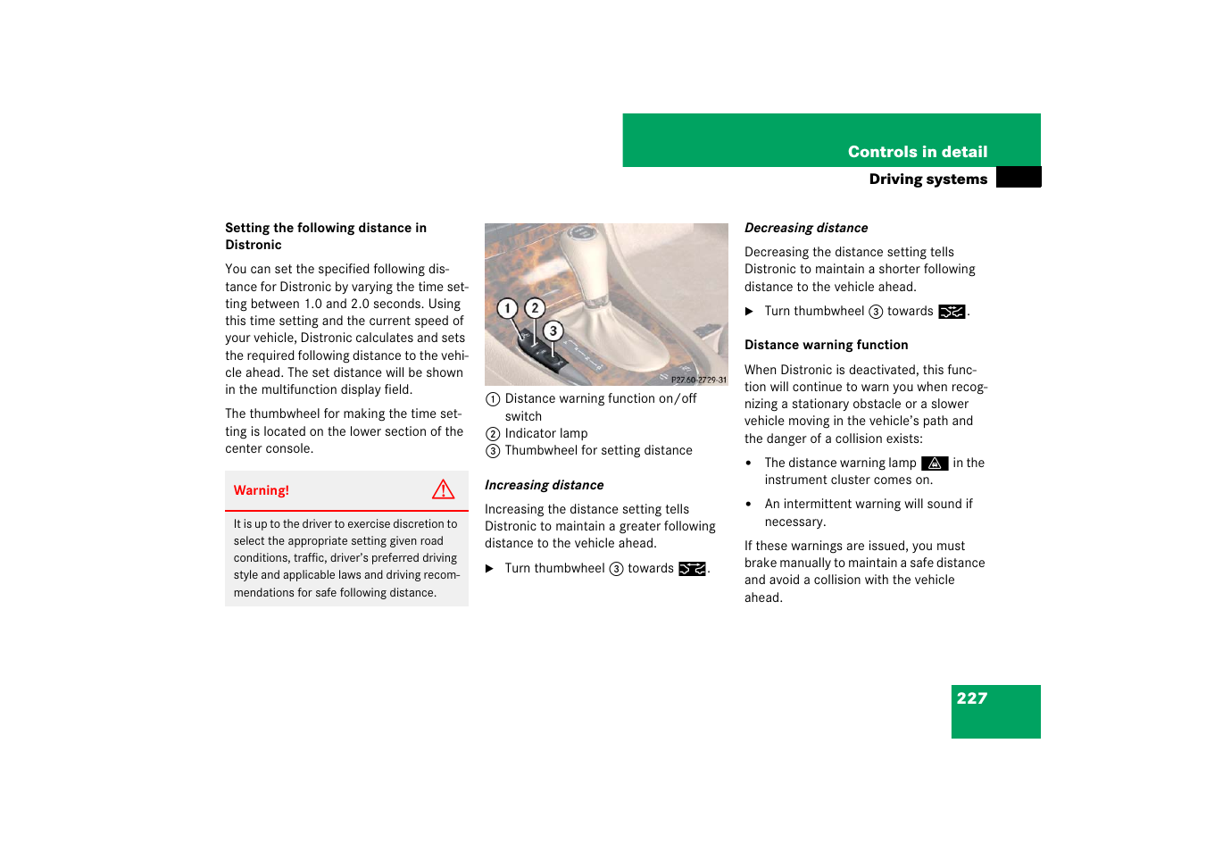 Mercedes-Benz CLS-Class 2007 Owners Manual User Manual | Page 228 / 481