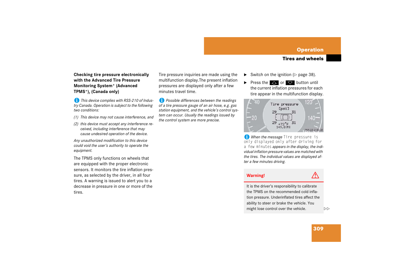 Mercedes-Benz CLS-Class 2007 Owners Manual User Manual | Page 310 / 481