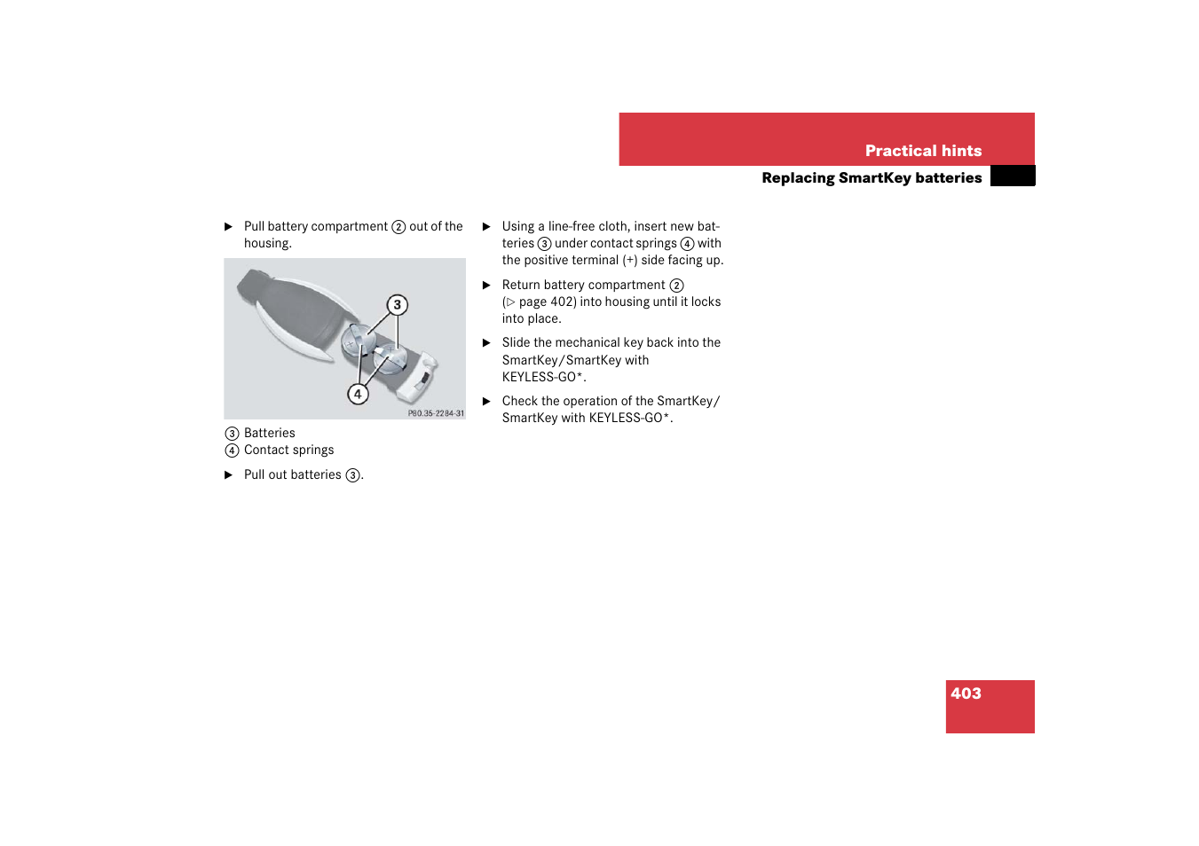 Mercedes-Benz CLS-Class 2007 Owners Manual User Manual | Page 404 / 481