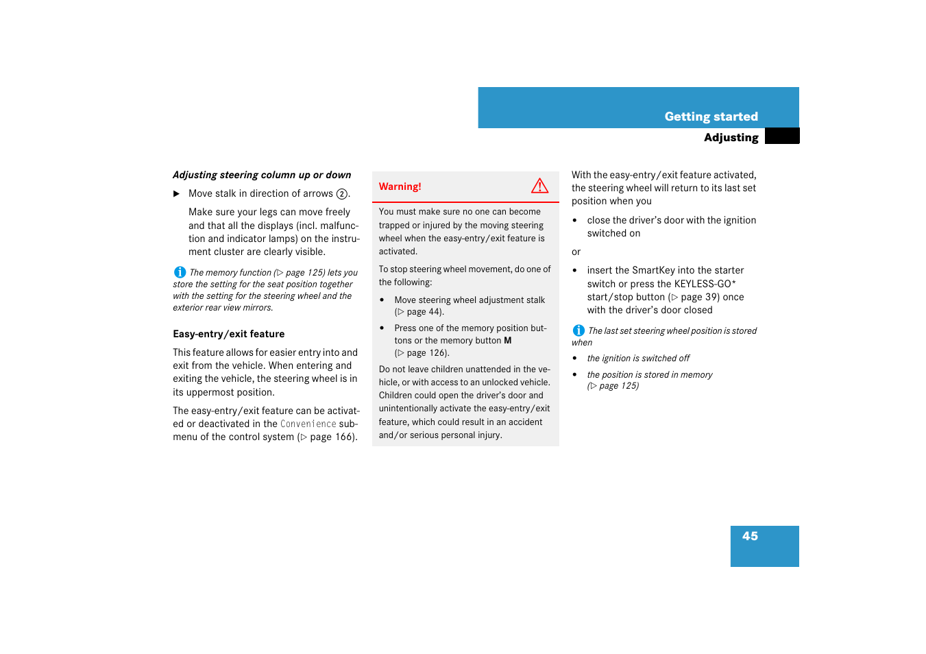 Mercedes-Benz CLS-Class 2007 Owners Manual User Manual | Page 46 / 481
