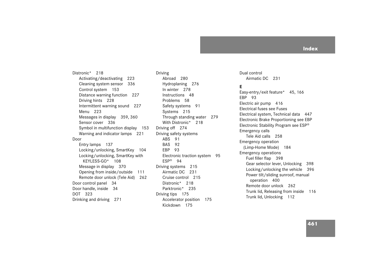 Mercedes-Benz CLS-Class 2007 Owners Manual User Manual | Page 462 / 481