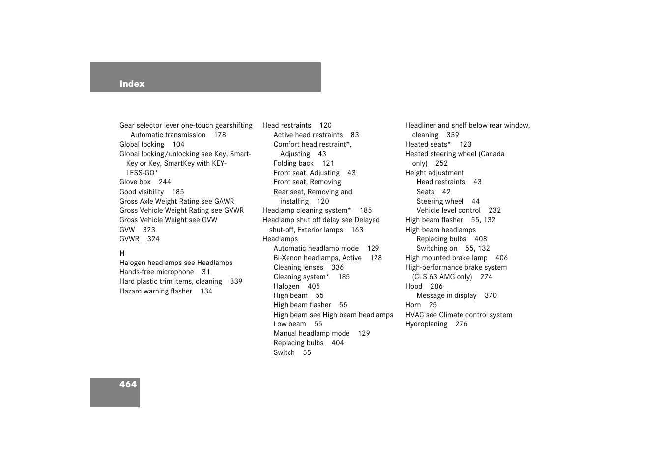 Mercedes-Benz CLS-Class 2007 Owners Manual User Manual | Page 465 / 481