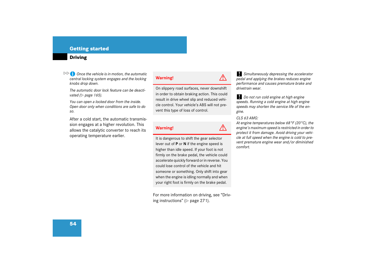 Mercedes-Benz CLS-Class 2007 Owners Manual User Manual | Page 55 / 481