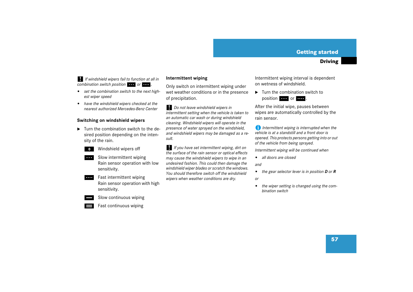 Mercedes-Benz CLS-Class 2007 Owners Manual User Manual | Page 58 / 481