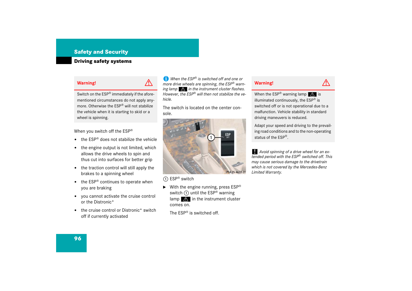 Mercedes-Benz CLS-Class 2007 Owners Manual User Manual | Page 97 / 481