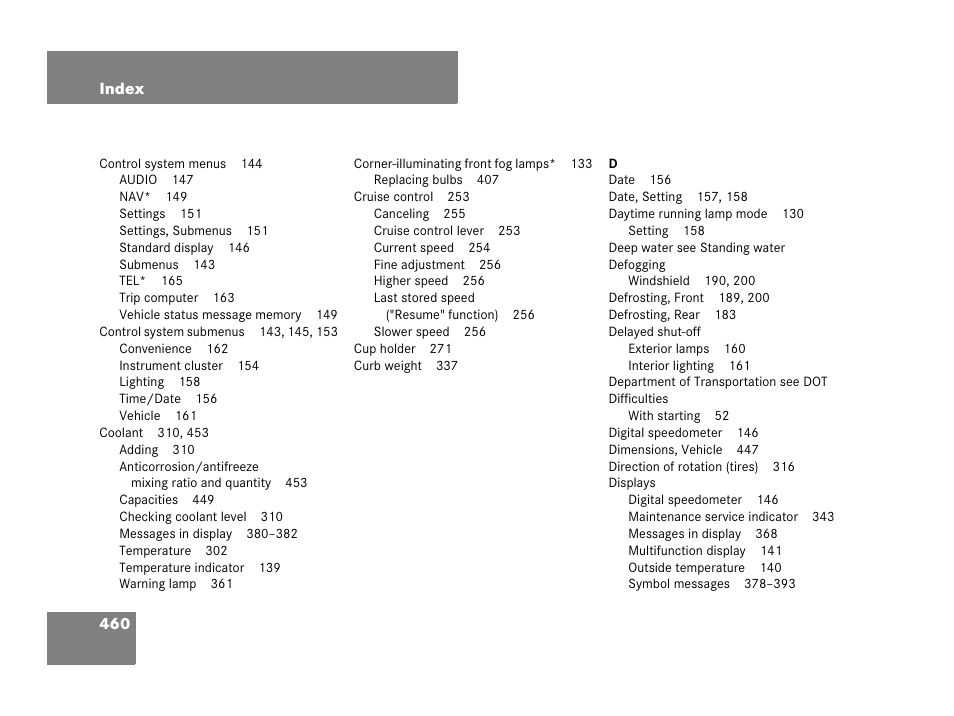 Mercedes-Benz CLK-Coupe 2007 Owners Manual User Manual | Page 461 / 481