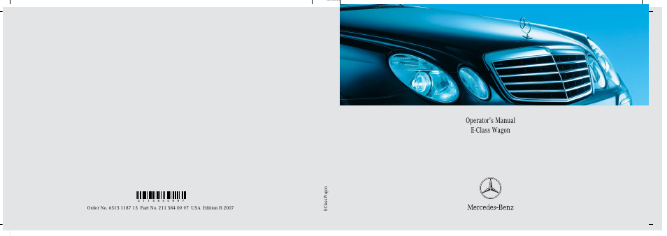 Mercedes-Benz E-Wagon 2007 Owners Manual User Manual | 514 pages