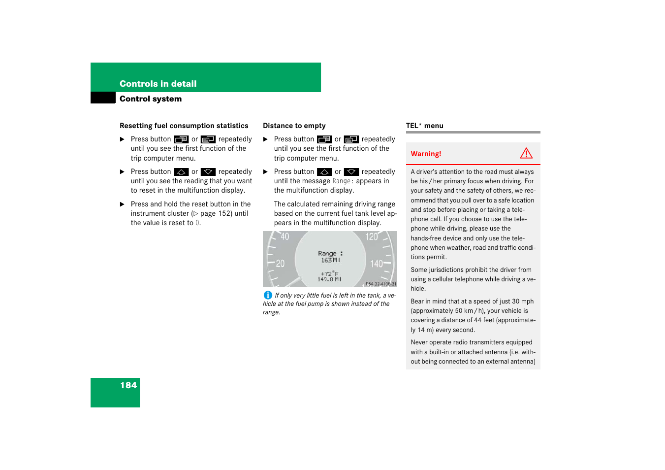 Tel* menu | Mercedes-Benz E-Wagon 2007 Owners Manual User Manual | Page 185 / 514