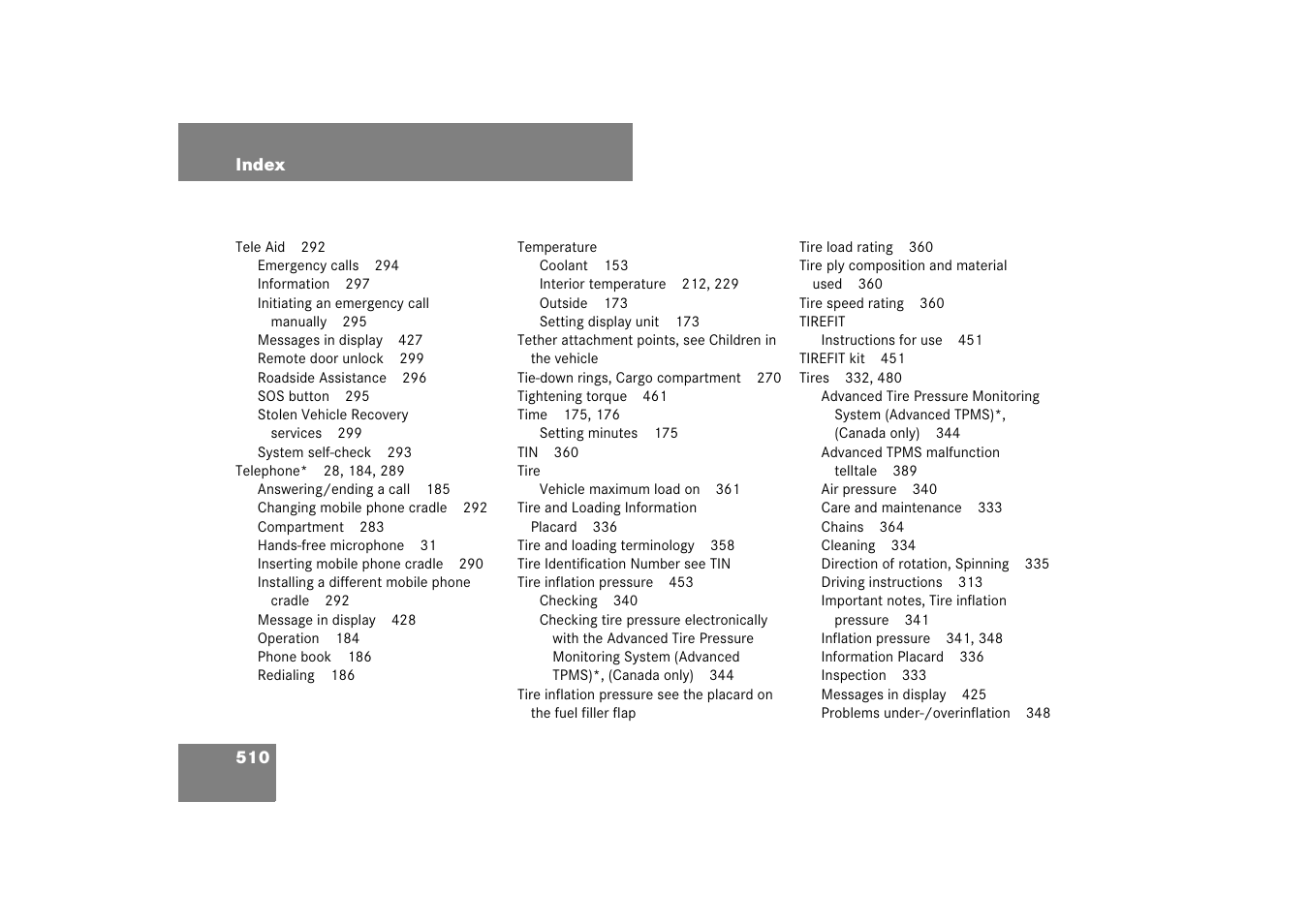 Mercedes-Benz E-Wagon 2007 Owners Manual User Manual | Page 511 / 514