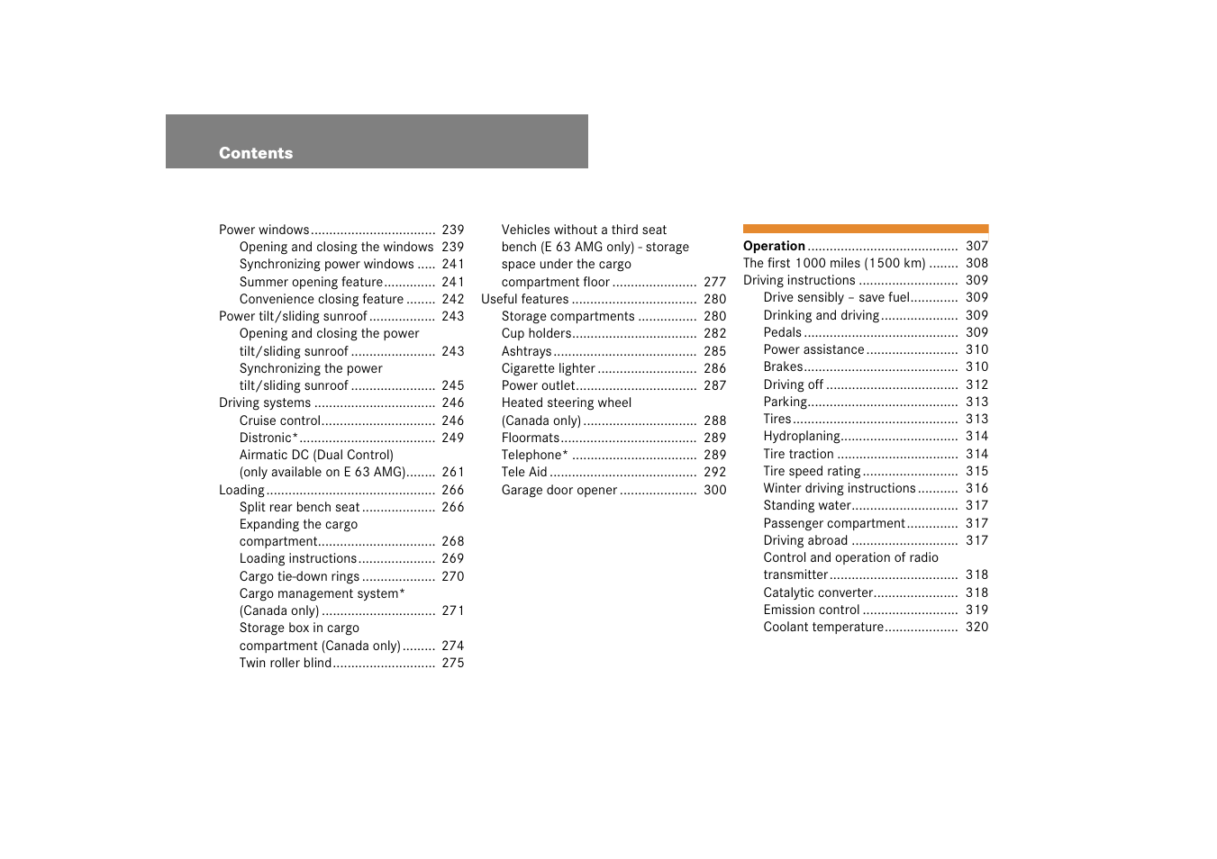 Mercedes-Benz E-Wagon 2007 Owners Manual User Manual | Page 7 / 514