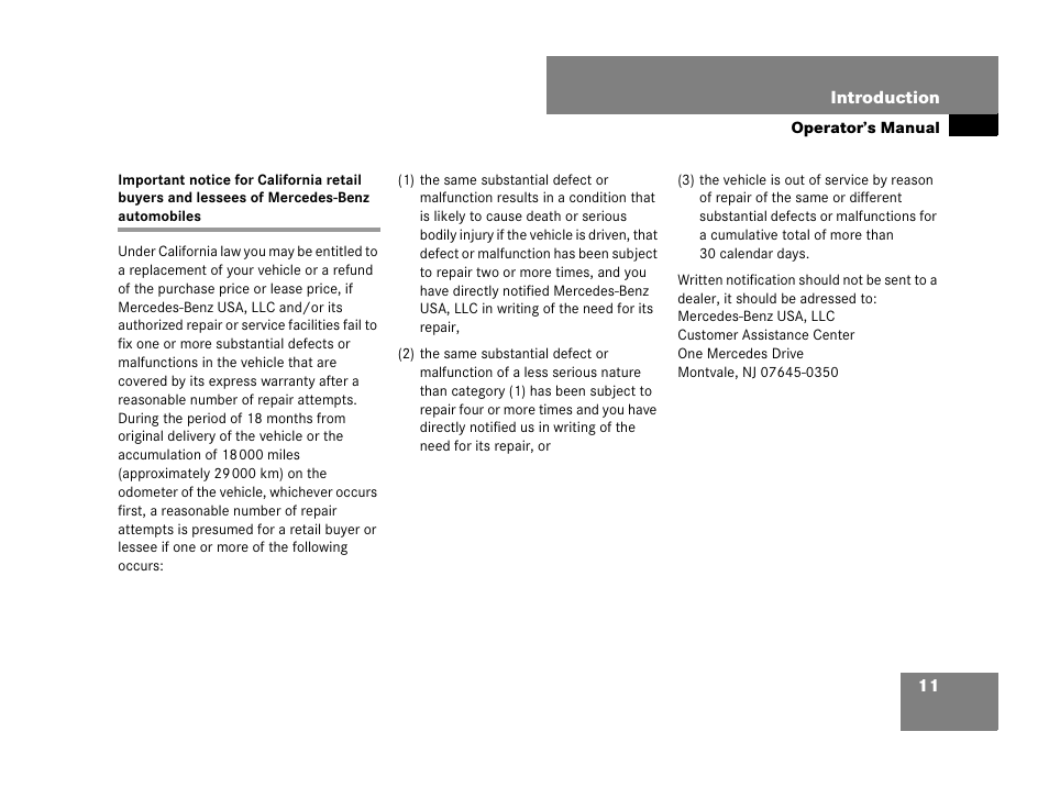 Mercedes-Benz G-Class 2007 Owners Manual User Manual | Page 12 / 457