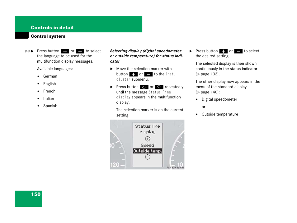 150 controls in detail | Mercedes-Benz G-Class 2007 Owners Manual User Manual | Page 151 / 457