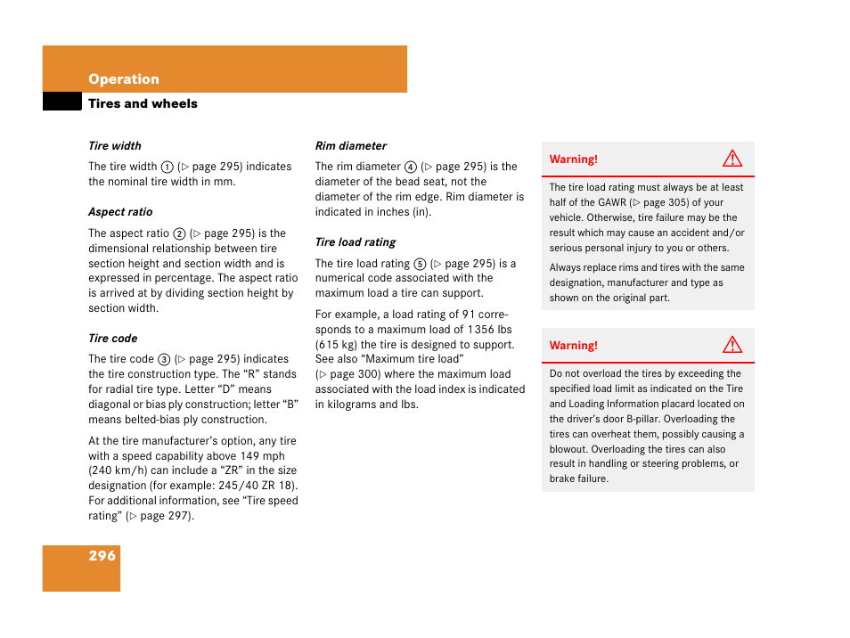 Mercedes-Benz G-Class 2007 Owners Manual User Manual | Page 297 / 457