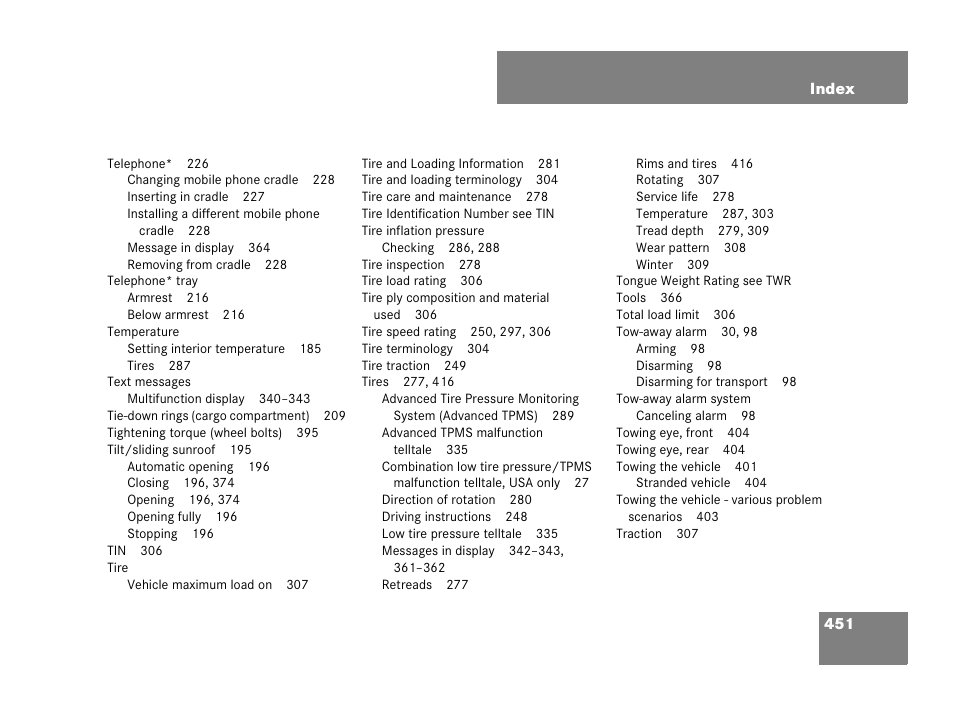 Mercedes-Benz G-Class 2007 Owners Manual User Manual | Page 452 / 457