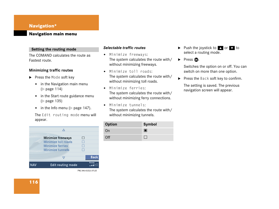 Mercedes-Benz G-Class 2007 COMAND Manual User Manual | Page 116 / 206