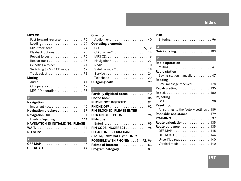 Mercedes-Benz G-Class 2007 COMAND Manual User Manual | Page 197 / 206